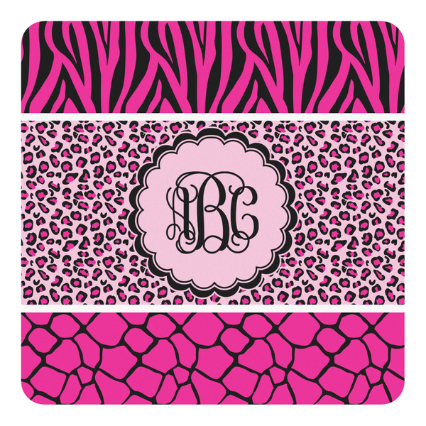 Custom Triple Animal Print Square Decal - Small (Personalized)