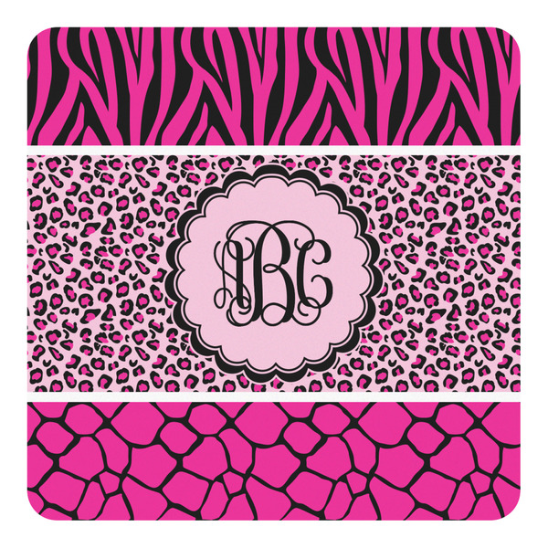 Custom Triple Animal Print Square Decal - XLarge (Personalized)