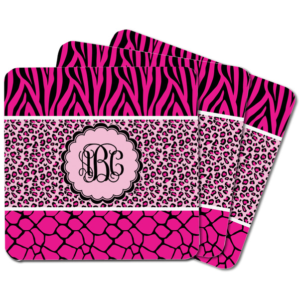 Triple Animal Print Square Fridge Magnet - MAIN