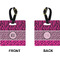 Triple Animal Print Square Luggage Tag (Front + Back)