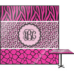 Triple Animal Print Square Table Top - 24" (Personalized)