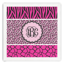 Triple Animal Print Paper Dinner Napkins (Personalized)