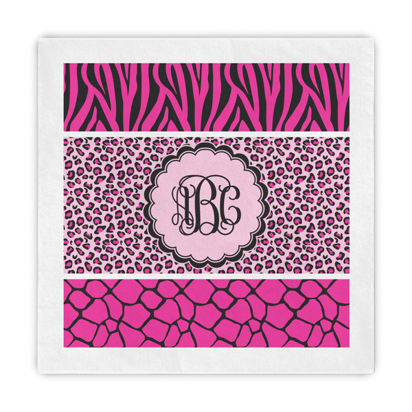 Custom Triple Animal Print Decorative Paper Napkins (Personalized)