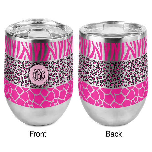 Triple Animal Print Stemless Wine Tumbler - Full Print - Approval