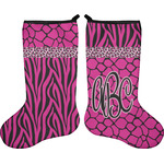 Triple Animal Print Holiday Stocking - Double-Sided - Neoprene (Personalized)