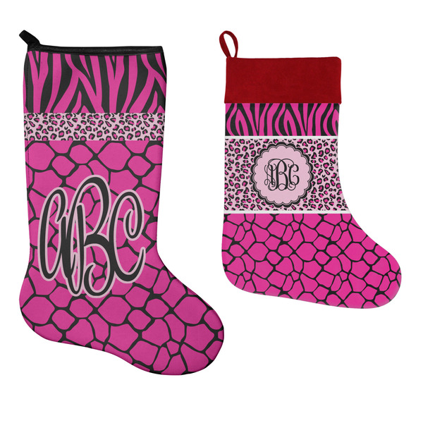 Triple Animal Print Stockings - Side by Side compare