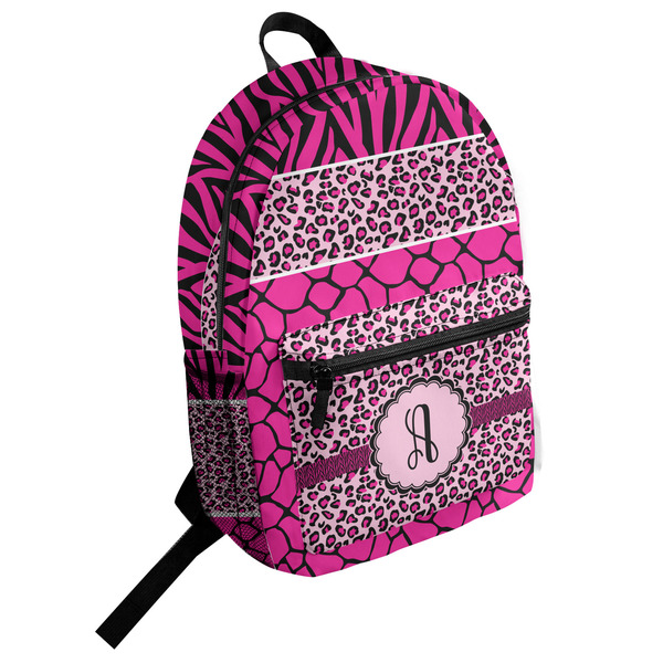 Custom Triple Animal Print Student Backpack (Personalized)