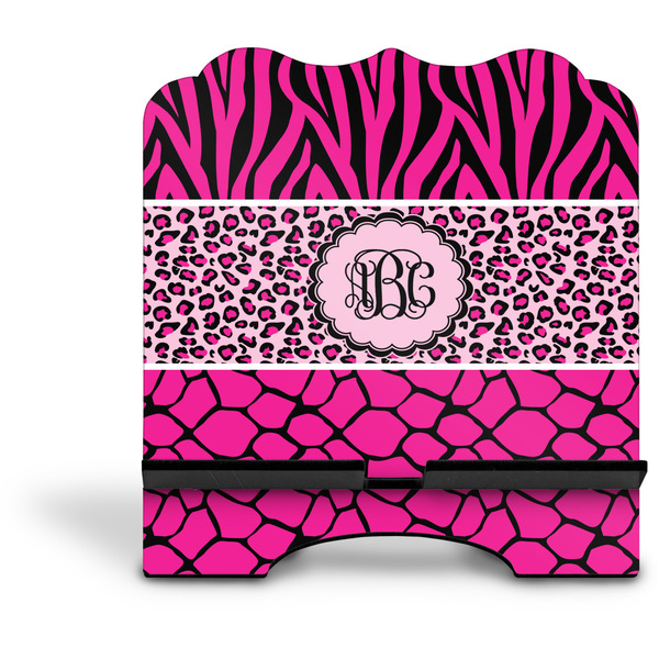 Triple Animal Print Stylized Tablet Stand - Front without iPad