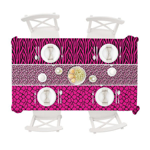 Triple Animal Print Tablecloths (58"x102") - TOP VIEW