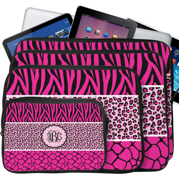 Triple Animal Print Tablet & Laptop Case Sizes