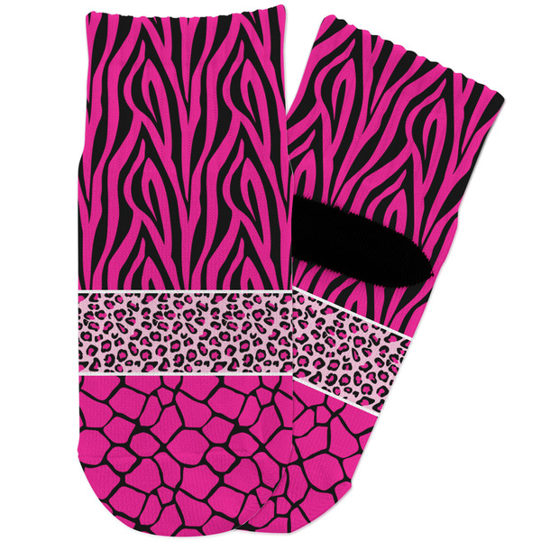 Custom Triple Animal Print Toddler Ankle Socks