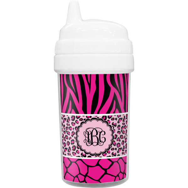 Custom Triple Animal Print Sippy Cup (Personalized)