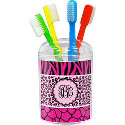Triple Animal Print Toothbrush Holder (Personalized)