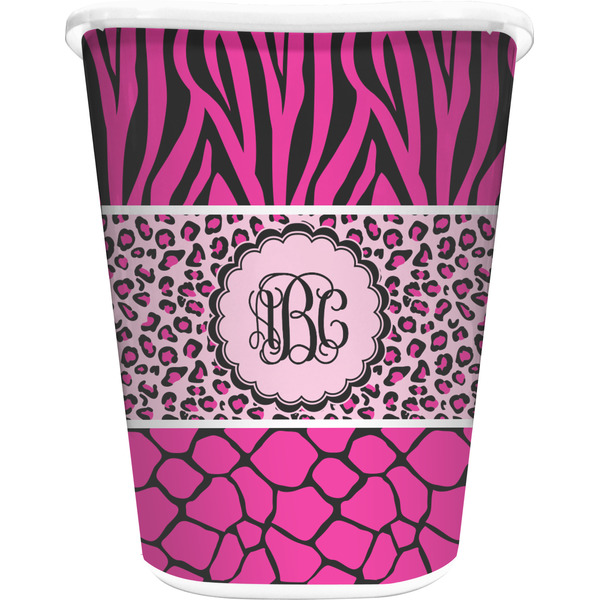 Custom Triple Animal Print Waste Basket (Personalized)