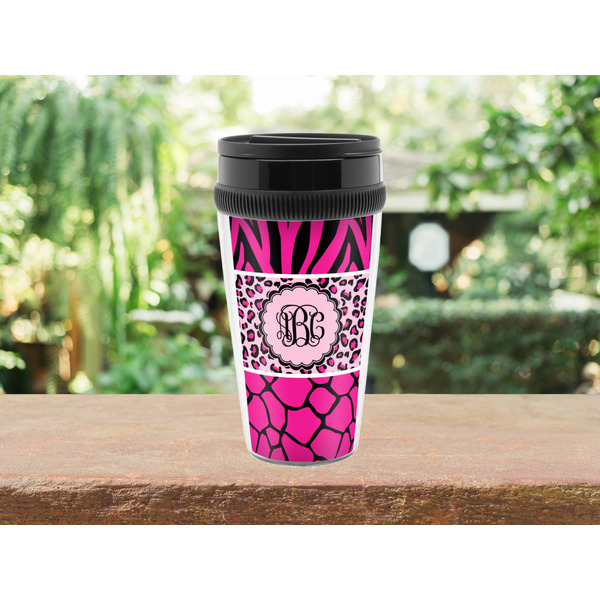 Triple Animal Print Travel Mug Lifestyle (Personalized)