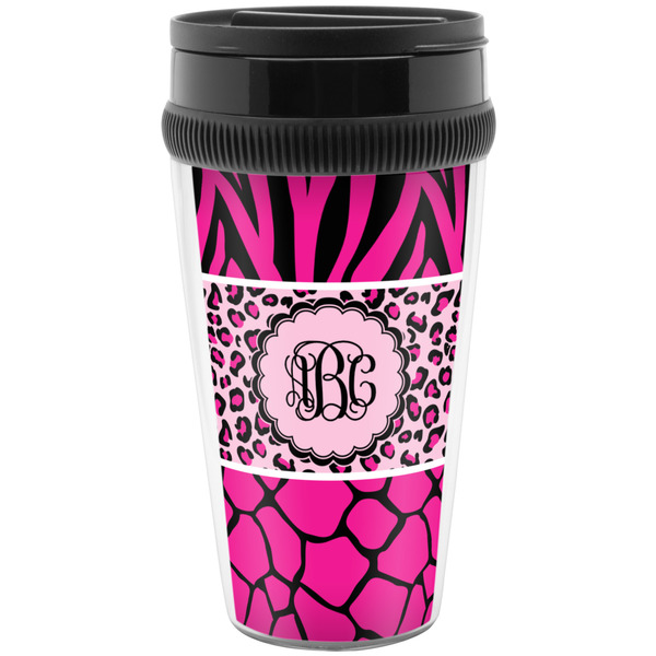 Custom Triple Animal Print Acrylic Travel Mug without Handle (Personalized)