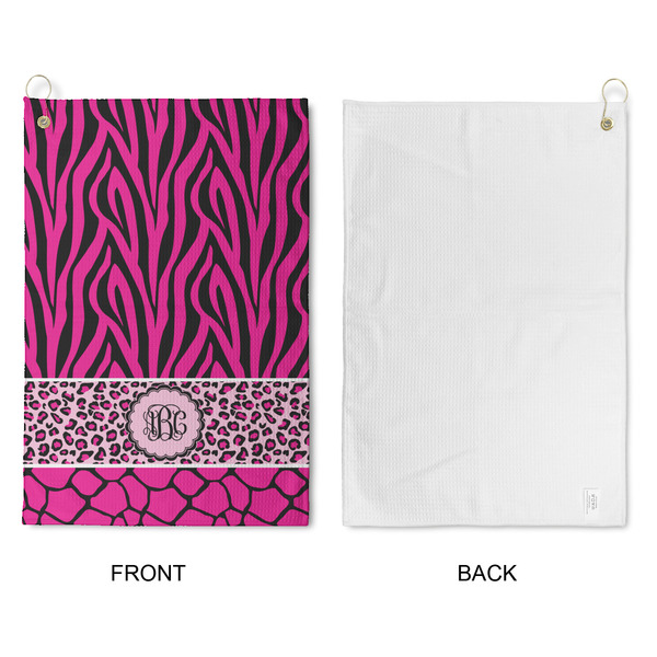 Triple Animal Print Waffle Weave Golf Towel - Approval