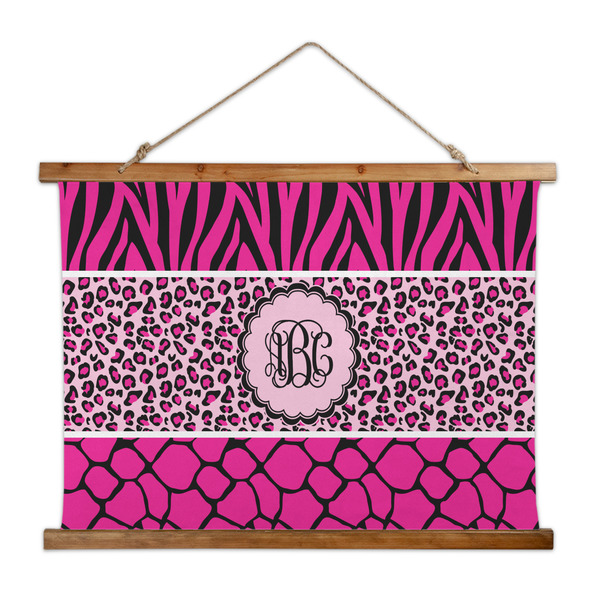 Custom Triple Animal Print Wall Hanging Tapestry - Wide (Personalized)