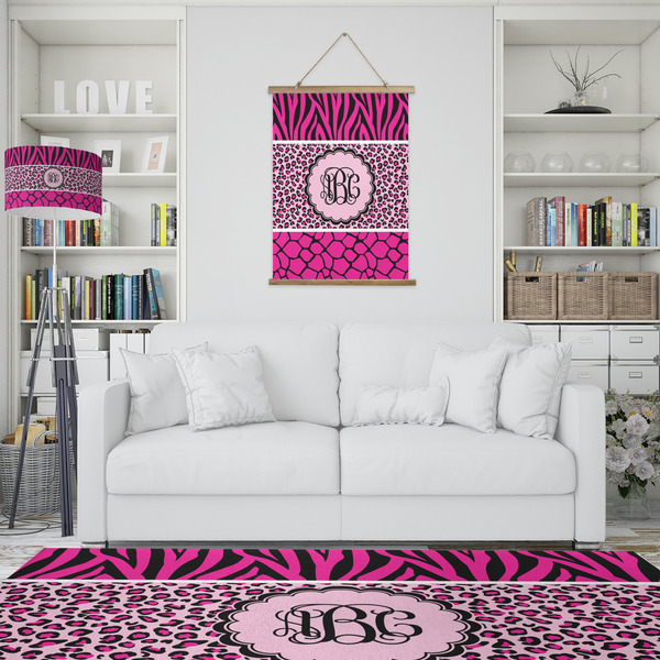 Triple Animal Print Wall Hanging Tapestry - Portrait - IN CONTEXT