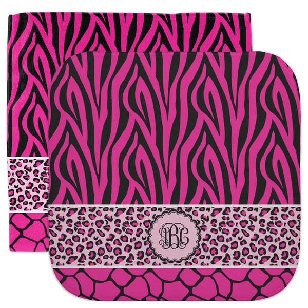 Custom Triple Animal Print Facecloth / Wash Cloth (Personalized)