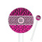 Triple Animal Print 5.5" Round Plastic Stir Sticks - White - Single Sided (Personalized)