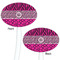 Triple Animal Print White Plastic 7" Stir Stick - Double Sided - Oval - Front & Back