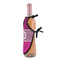 Triple Animal Print Wine Bottle Apron - DETAIL WITH CLIP ON NECK