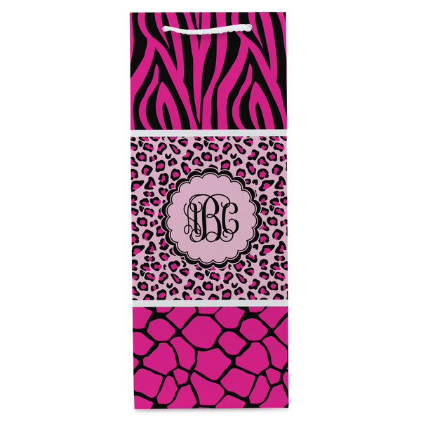 Triple Animal Print Wine Gift Bag - Gloss - Front