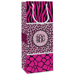 Triple Animal Print Wine Gift Bags - Gloss (Personalized)