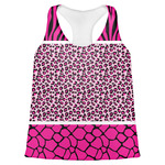 Triple Animal Print Womens Racerback Tank Top - Large
