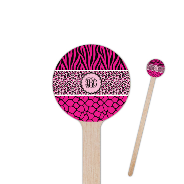 Custom Triple Animal Print Round Wooden Stir Sticks (Personalized)
