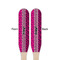 Triple Animal Print Wooden Food Pick - Paddle - Double Sided - Front & Back