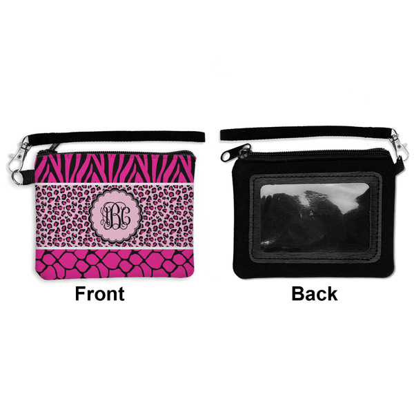 Triple Animal Print Wristlet ID Cases - Front & Back