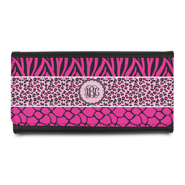 Custom Triple Animal Print Leatherette Ladies Wallet (Personalized)