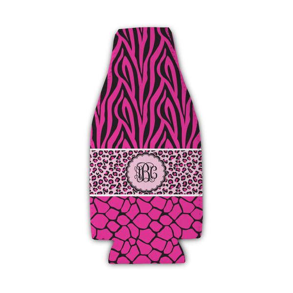 Custom Triple Animal Print Zipper Bottle Cooler (Personalized)