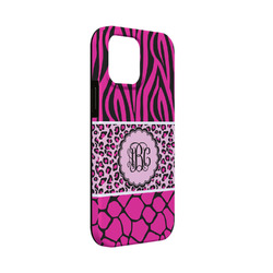Triple Animal Print iPhone Case - Rubber Lined - iPhone 13 Mini (Personalized)