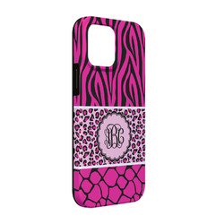 Triple Animal Print iPhone Case - Rubber Lined - iPhone 13 Pro (Personalized)