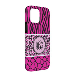 Triple Animal Print iPhone Case - Rubber Lined - iPhone 13 (Personalized)