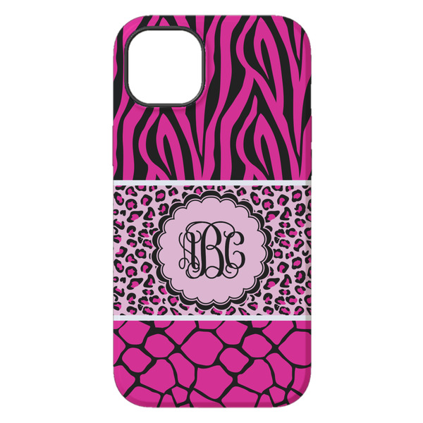 Triple Animal Print iPhone 14 Plus Tough Case - Back