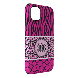 Triple Animal Print iPhone Case - Rubber Lined - iPhone 14 Pro Max (Personalized)