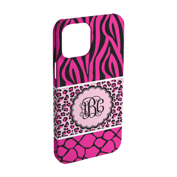 Custom Triple Animal Print iPhone Case - Plastic - iPhone 15 (Personalized)