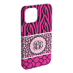 Triple Animal Print iPhone Case - Plastic - iPhone 15 Pro Max (Personalized)
