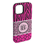 Triple Animal Print iPhone Case - Rubber Lined (Personalized)