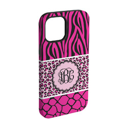 Triple Animal Print iPhone Case - Rubber Lined - iPhone 15 (Personalized)