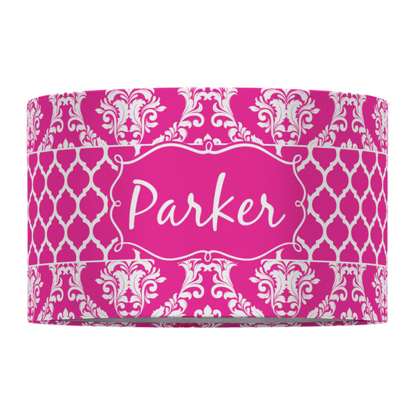 Moroccan & Damask 12" Drum Lampshade - FRONT (Fabric)