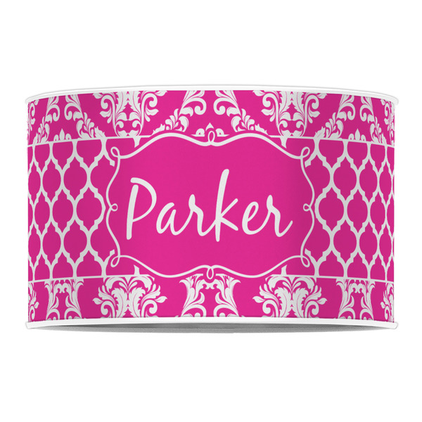 Moroccan & Damask 12" Drum Lampshade - FRONT (Poly Film)