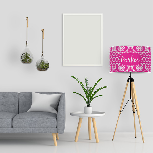 Moroccan & Damask 12" Drum Lampshade - LIFESTYLE