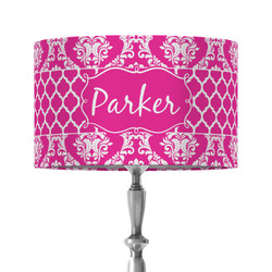 Moroccan & Damask 12" Drum Lamp Shade - Fabric (Personalized)