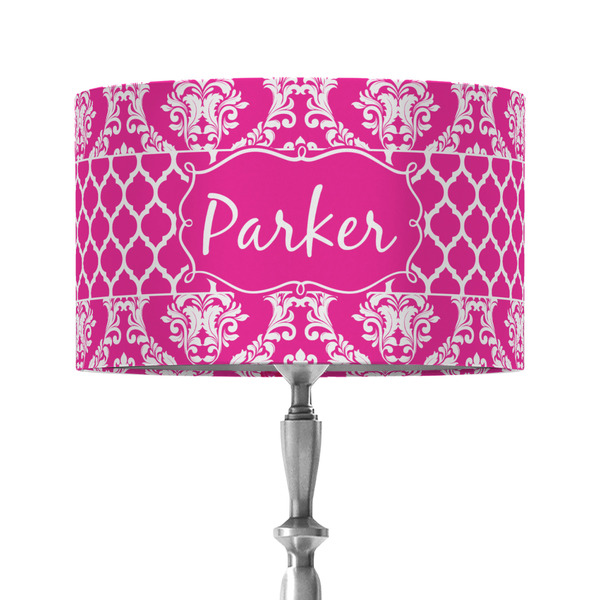 Moroccan & Damask 12" Drum Lampshade - ON STAND (Fabric)
