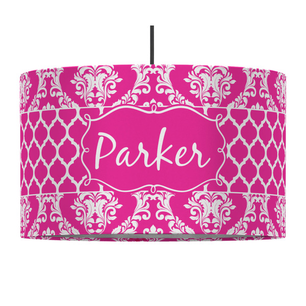 Moroccan & Damask 12" Drum Lampshade - PENDANT (Fabric)